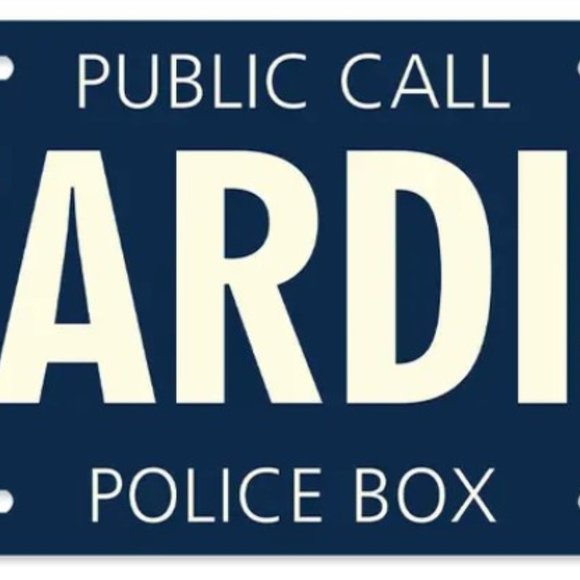 Doctor Who TARDIS Metal Sign Dr Who Police Box License Plate Tin Sign 6"x12" - Picture 4 of 5